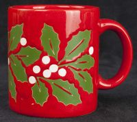 Waechtersbach Holly Leaf Berry Christmas Coffee Mug